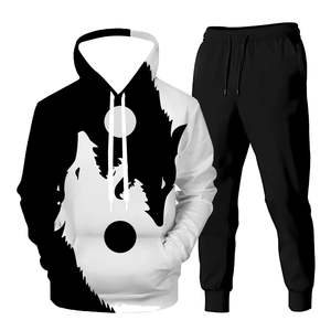 Vente flash : Survêtement d'hiver pour homme, 100% coton, impression par sublimation de lion, sportif, lourd, de haute qualité - Product Image 1