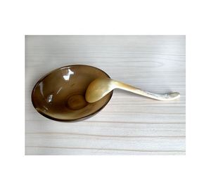 Best Selling Carved Buffalo Horn Vintage Salad Fruit Serving Bowl Indian Horn <b>Dinnerware</b> for Business Gifts - Product Image 1