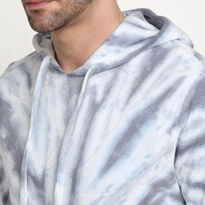 Venta al por mayor OEM Servicio Ligero Tie Dye impresión hombres sudaderas con capucha 100% algodón Casual básico para la temporada de invierno - Product Image 6