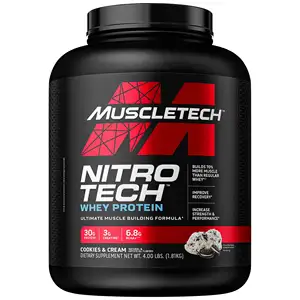 Muscletech Nitro-Tech Supplementen, 4 Lbs-Muscletech NITRO-TECH Gescheurd (4 Lbs)-Muscletech Celtech Creatine-Op Wei-Eiwit