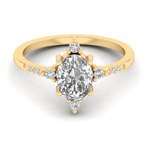 แหวนหมั้นเพชรโมอิสซาไนต์ทรงรี 1.36 กะรัต ราคาขายส่ง REYES สำหรับผู้หญิง ทองคำแท้ 14K ของขวัญแต่งงาน เครื่องประดับ - Product Image 1