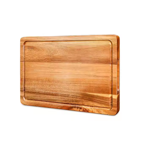 Tabla decorativa de madera de Acacia redonda para cortar quesos con mango para carne tabla de quesos verduras de glowin fashion - Product Image 4