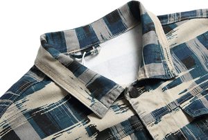 แจ็กเก็ตผ้ายีนส์ปักลายเสื้อแจ็คเก็ตมีกระเป๋าแบบแฟชั่นซักได้หนา - Product Image 3