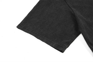 Camiseta con gráfico cuadrado recortado personalizado 2024 para hombre de gran tamaño pesado hombro caído blanco lavado ácido 100% algodón - Product Image 5