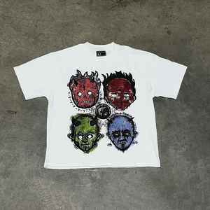 เสื้อยืดแขนสั้นผู้ชายพิมพ์ลายสกรีนลายกราฟิกบ็อกซี่ - Product Image 3