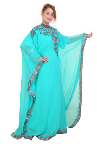 Caftan islamique marocain moderne pour les femmes longue robe de plage longue au sol avec approvisionnement ODM à manches longues respirant - Product Image 1