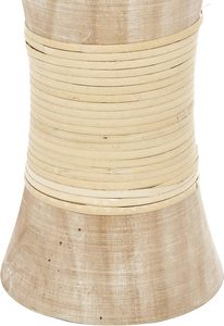 เชิงเทียนทำจากไม้ที่ตกแต่งอย่างมีเอกลักษณ์ทำด้วยมือที่ใส่ใจเพื่อเพิ่มสัมผัสดินธรรมชาติด้วยหวาย - Product Image 6