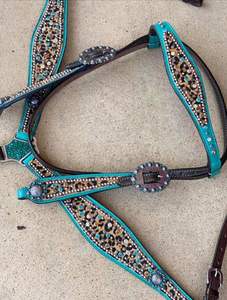 Handmade Customizable Western Floral <b>Tooled</b> <b>Leather</b> Tack Set for Training Trail Riding & Competition for Horse Owners - Product Image 2