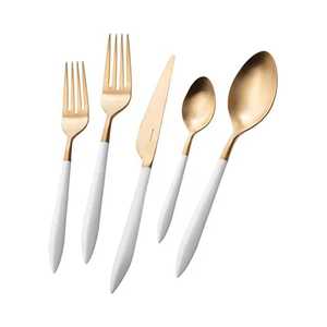 Juego de cubiertos de metal de lujo Juego de cubiertos de acero inoxidable Herramientas para ensaladas Juego de Cubiertos de hotel y restaurante Apto para lavavajillas ecológico - Product Image 5