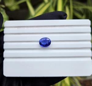 Tanzanite bleue naturelle 3,50 carats, taille ovale, claire comme un cristal, facettée, pierre brute pour la fabrication de bijoux (finie par cirage/huile) - Product Image 2