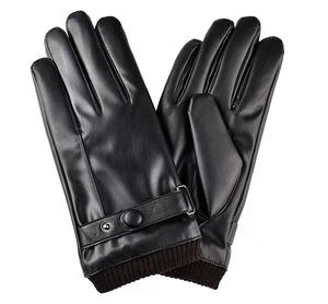 Guantes Térmicos de piel sintética para hombre y mujer, guantes cálidos de conducción con forro para invierno - Product Image 3
