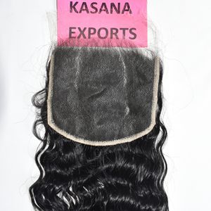 Extensiones de Cabello Humano Natural Indio Virgen al 100%, con Cierre HD 6x6, Color Negro Natural, Ondulado Profundo para Mujeres, Venta al Por Mayor - Product Image 2