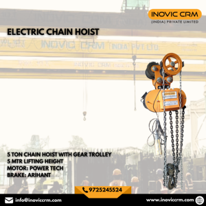 Palans électriques à chaîne robustes avec chariot, prix de gros OEM |   Palans électriques à chaîne pour la manutention de matériaux industriels - Product Image 1