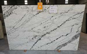 Dalle de marbre blanc de Dover Carreau de calcite moderne pour sol de cuisine Grande dalle polie naturelle - Product Image 3