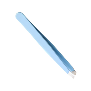 Pinzas para Cejas de Uso Profesional, Color Azul Cielo, Punta Inclinada, Pinzas para Extensión de Cejas para Belleza - Product Image 5