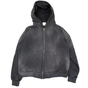 เสื้อฮู้ดดี้ลายพิมพ์สไตล์วินเทจ ผ้าฝ้าย 100% สำหรับฤดูหนาว บริการ OEM ขายส่ง ทรงโอเวอร์ไซส์ ระบายอากาศได้ดี ผลิตในปากีสถาน - Product Image 6