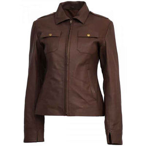 แจ็กเก็ตมอเตอร์ไซค์หนังแท้มีซิประบายอากาศได้ดีสำหรับสำนักงานแฟชั่นฤดูใบไม้ร่วง - Product Image 1