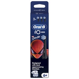 Têtes de rechange pour brosse à dents électrique Oral-B IO Series Kids Spiderman noires, lot de 3 - Product Image 2