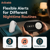 Alarme d'énurésie Anicebb à forte vibration avec 6 sons d'alerte et 3 modes sélectionnables pour la surveillance nocturne et les canaux de soins