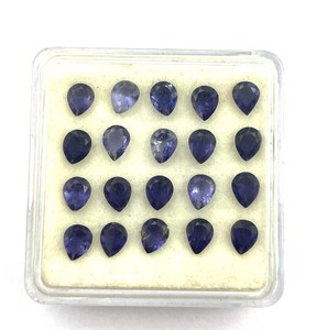 Iolite bleue naturelle de qualité AAA, taille poire, pierre précieuse en vrac 5-15 MM, vente en gros pour la fabrication de bijoux - Product Image 5