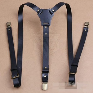 สายเอี๊ยมหนังวัวสไตล์วินเทจสำหรับเจ้าบ่าวดีไซน์เรียบง่ายแบบพรีเมียม - Product Image 2