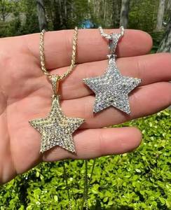 Unisex Moissanite Iced Out Super Star Solid 925 Sterling Silver Fine Jewelry Colgantes & Charms Passes Diamond Tester - Product Image 5