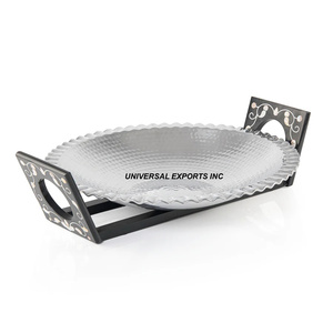 Stainless Steel Elegant Decorative Handmade Chocolate <b>Tray</b> <b>with</b> <b>Handle</b> Rectangle Shape Multi-functional Customized Size - Product Image 2