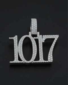 Pendentif de style hip-hop entièrement serti de moissanite de qualité supérieure, en argent sterling 925 plaqué rhodium/or, populaire - Product Image 1