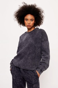 Ensemble de survêtements unisexes personnalisés avec logo, effet délavé, haute qualité, 100 % coton épais, survêtements de sport pour le printemps - Product Image 2