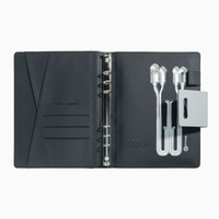 Batterie externe rechargeable Li-Polymère avec logo LED personnalisé à boucle magnétique, alimentation Micro USB, pour ordinateur portable, 8000 mAh, format A5