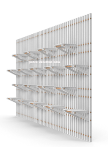 Estante apilable de metal de alta resistencia, almacenamiento de almacén, estantes de madera industriales, construcción de acero, exhibición de piezas de exhibición, decoraciones - Product Image 2