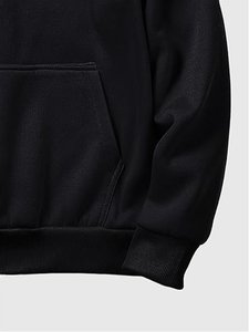 Vente en gros de logo à motif imprimé personnalisé pour sweats à capuche d'hiver pour hommes pleine longueur sweats à capuche surdimensionnés pour l'hiver coton mélangé - Product Image 4