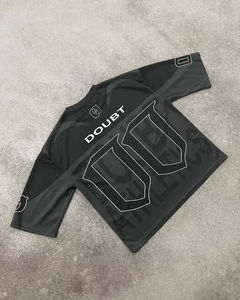 T-shirts mi-manches surdimensionnés pour hommes, coupe ample, style hip-hop, personnalisés, avec impression de numéros par sublimation, 100% polyester - Product Image 2