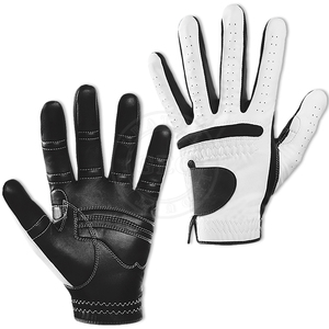 Guantes de golf blancos de cuero suave Cabretta, fábrica de Pakistán - Product Image 4