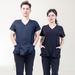 Uniforme médico Srubs, uniforme de enfermera, buen precio, artículos en stock, envoltura almacenada en caja de cartón, fabricante de Vietnam - Product Image 6