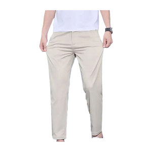 กางเกงยีนส์ผู้ชายขาเล็กและเอวกลางสีทึบเทรนด์แฟชั่น - Product Image 4