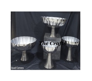 Round Shape Chocolate <b>Bowl</b> In Stainless Steel Silver Color Serving <b>Dessert</b> Dates <b>Bowl</b> <b>Set</b> Of 4 For Hotelware Use - Product Image 1