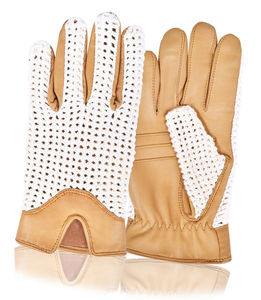 Gants de conduite en cuir noir de chèvre pour hommes, robe de chauffeur vintage classique, mitaines en cuir vintage à la mode - Product Image 5