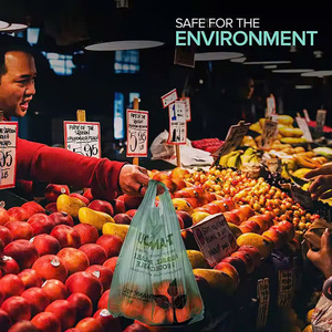 Bolsas de plástico ecológicas con diseño personalizado para camisetas, hechas de materiales reciclados para uso en supermercados, venta al por mayor - Product Image 6