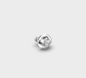 Pendientes de Diamantes Redondos Cultivados en Laboratorio con Certificación IGI, Plata de Ley 925, Pendientes Minimalistas con Diamantes - Product Image 3