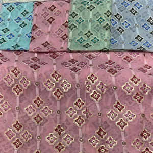 Tissu imprimé brasso georgette en viscose pure pour déguiser saree - Product Image 1