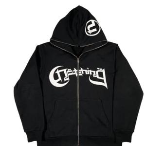 Sudadera con capucha Y2k transpirable con logotipo personalizado de alta calidad de diseño árabe para hombres, sudaderas con capucha extragrandes mezcladas de algodón de fabricante al por mayor - Product Image 2