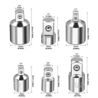 Clé à cliquet adaptateur de douille réducteur convertisseur ensemble 1/2 "3/8" 1/4 "Kit d'outils à main Crv outils électriques en acier