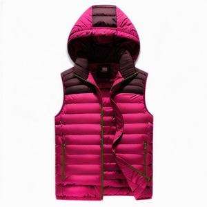 Veste chaude à capuche sans manches pour hommes, gilet à bulles Streetwear bouffant avec LOGO personnalisé, nouvelle mode d'hiver - Product Image 4