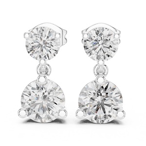 Best Quality Custom Handmade Certified Pure 925 Sterling Silver Round Shape Moissanite Luxury <b>Stud</b> <b>Earrings</b> <b>Fine</b> Jewelry - Product Image 1