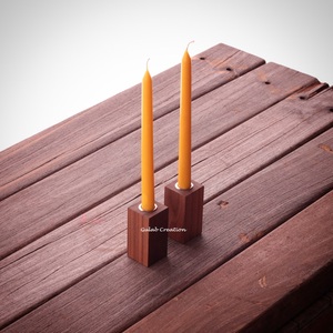 Portavelas Navideño de Madera de Acacia Ecológico Hecho a Mano para Decoración Rústica del Hogar y Centros de Mesa Elegantes - Product Image 4