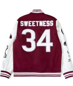 Kenya Maroon Black CUSTOM LETTERMAN JACKET VARSITY CHAQUETA DE LANA CUERPO MANGAS DE CUERO HOMBRE TALLA GRANDE OEM AL POR MAYOR - Product Image 2