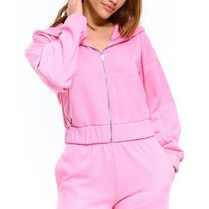 Conjunto Deportivo de Dos Piezas, Top Corto y Pantalón, Estilo Vintage, Invierno, Talla Grande, Informal, con Capucha, Color Personalizado, Logotipo Personalizado, Precio de Fábrica 2026, 100% Algodón - Product Image 4