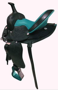 Selle de cheval en cuir durable Western Barrel pour enfants Selle en cuir Western faite à la main en tailles et couleurs personnalisées selle pour enfants - Product Image 5