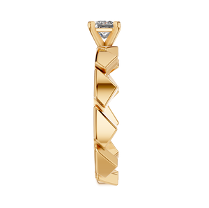 925 argent Sterling plaqué rhodium VVS D Moissanite Solitaire princesse coupe religieuse bague de fiançailles de mariage pour les femmes - Product Image 2